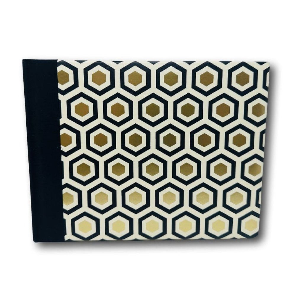 Hallmark Guest Book Geometric Gold Foil Multi Occasion Open House Party Memorial - Picture 1 of 4
